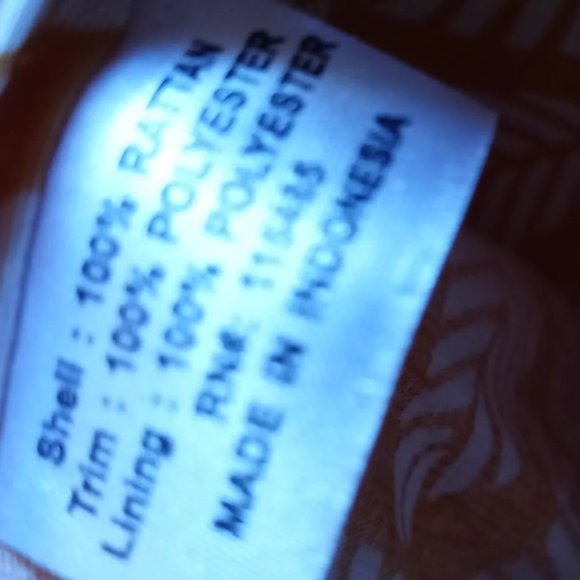 HAND-WOVEN RATTAN, ROUND CROSS-BODY BAG with HIBISCUSπΊ by COLLECTION EIGHTEEN - Picture 6 of 6